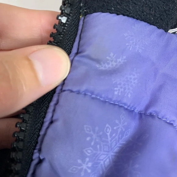 Obermeyer Kids Jacket Ski Coat I-Grow Size 4 Black/Red Floral Snowflakes Hooded - Picture 5 of 15